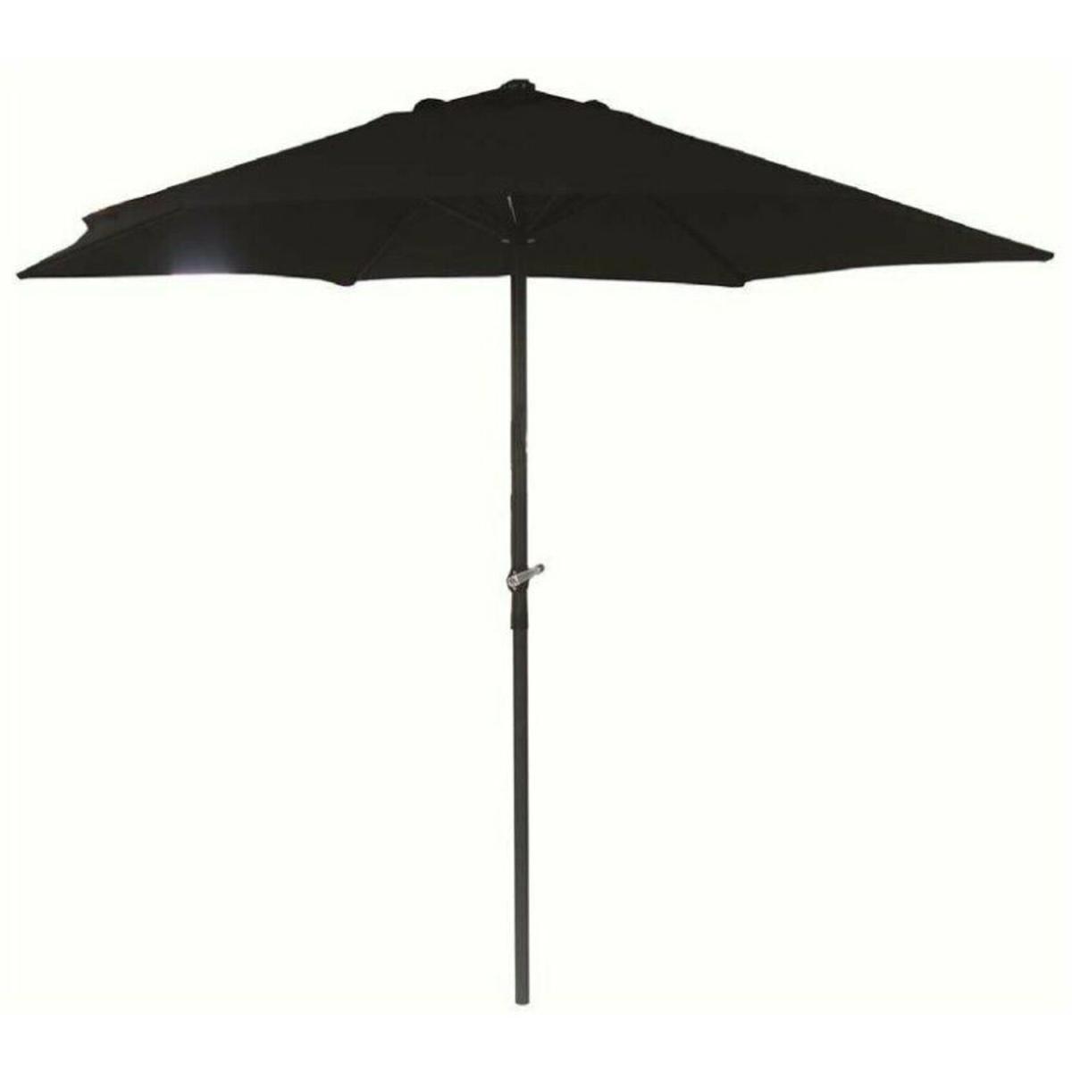2.7m Black Garden Wind Up Parasol - Black – image 6