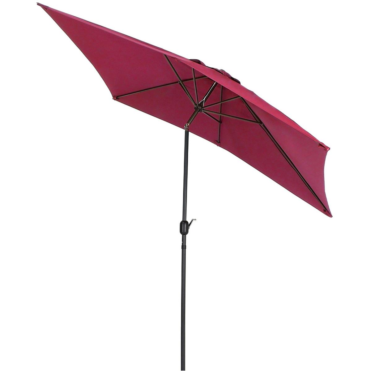 3M Rectangular Traditional Parasol - Wine Red – image 3