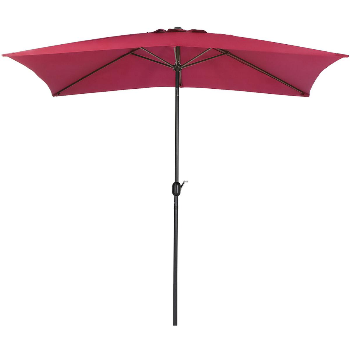 3M Rectangular Traditional Parasol - Wine Red – image 5