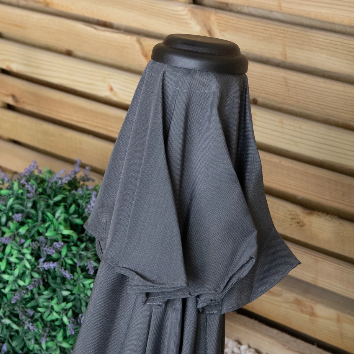 2m Outdoor Garden Parasol Sun Shade with Crank Handle in Grey - Grey – image 2