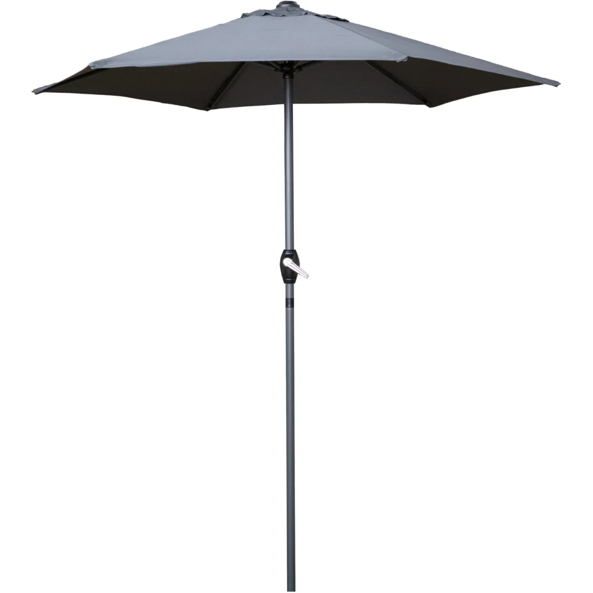 2m Outdoor Garden Parasol Sun Shade with Crank Handle in Grey - Grey – image 7