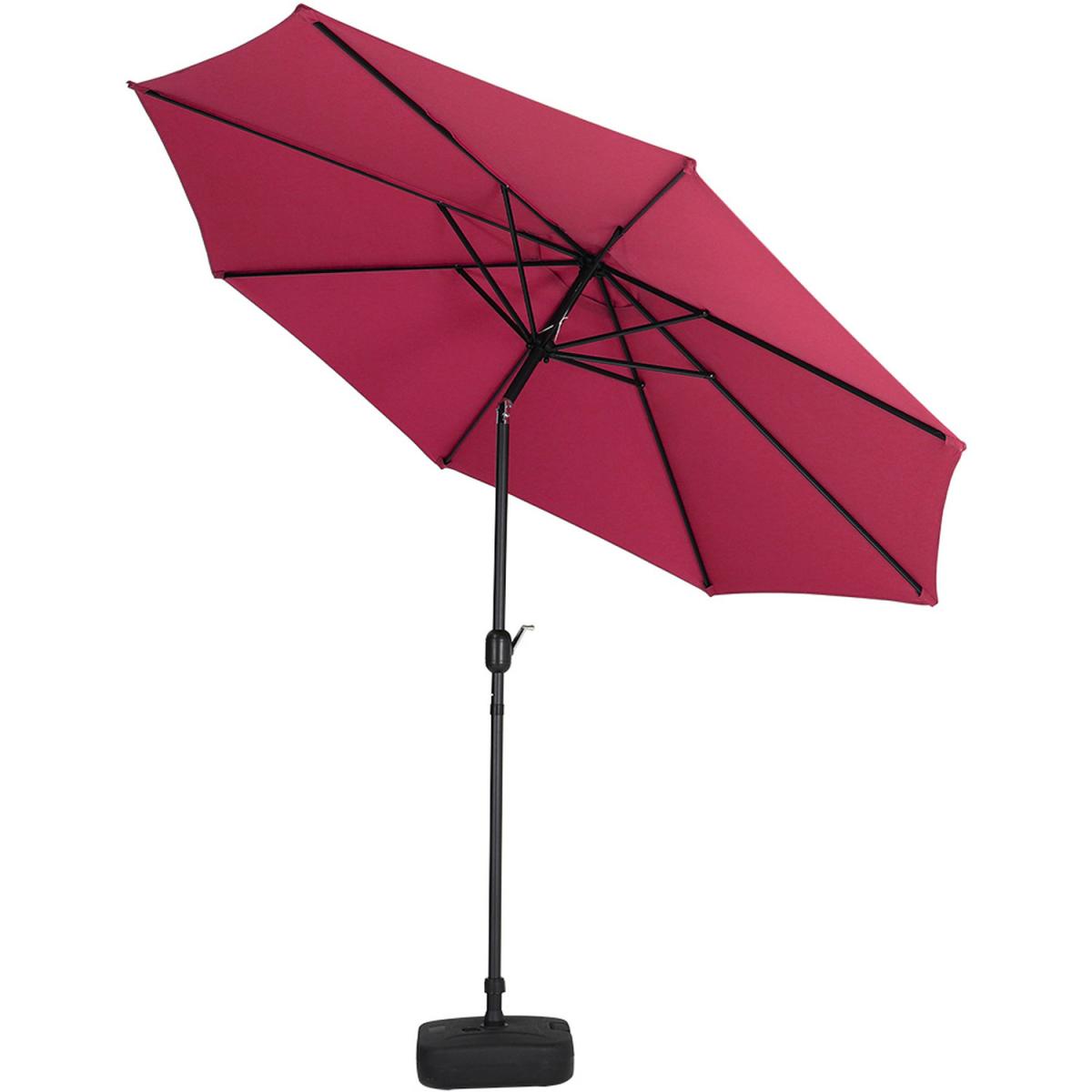 3M Traditional Parasol with Square Plastic Base - Wine Red – image 2