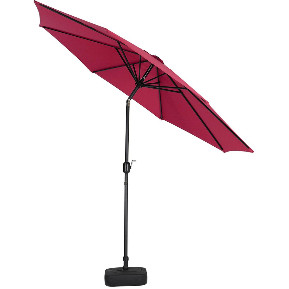 3M Traditional Parasol with Square Plastic Base - Wine Red – image 3