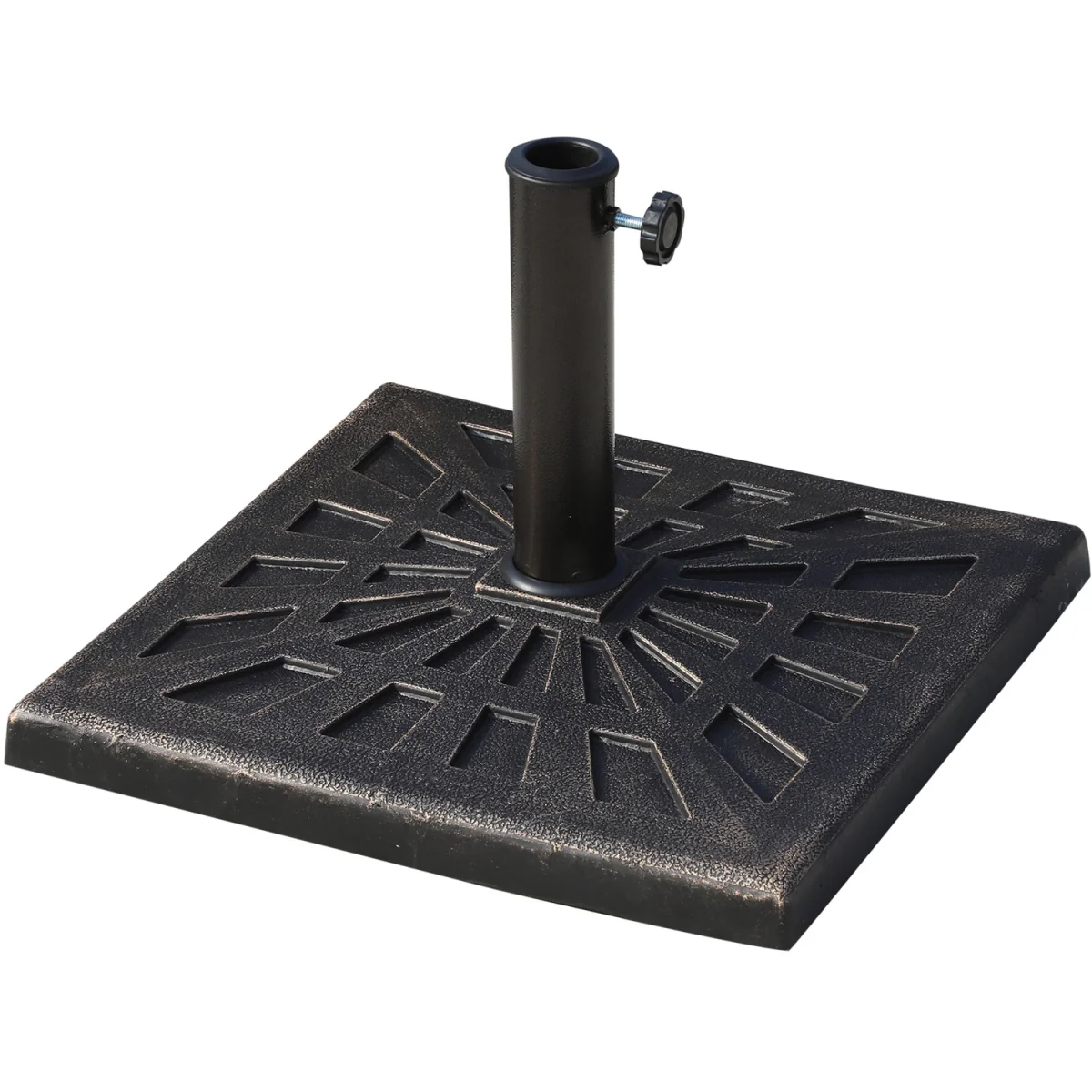 15kg Parasol Square Base Stand Holder - Bronze – image 3