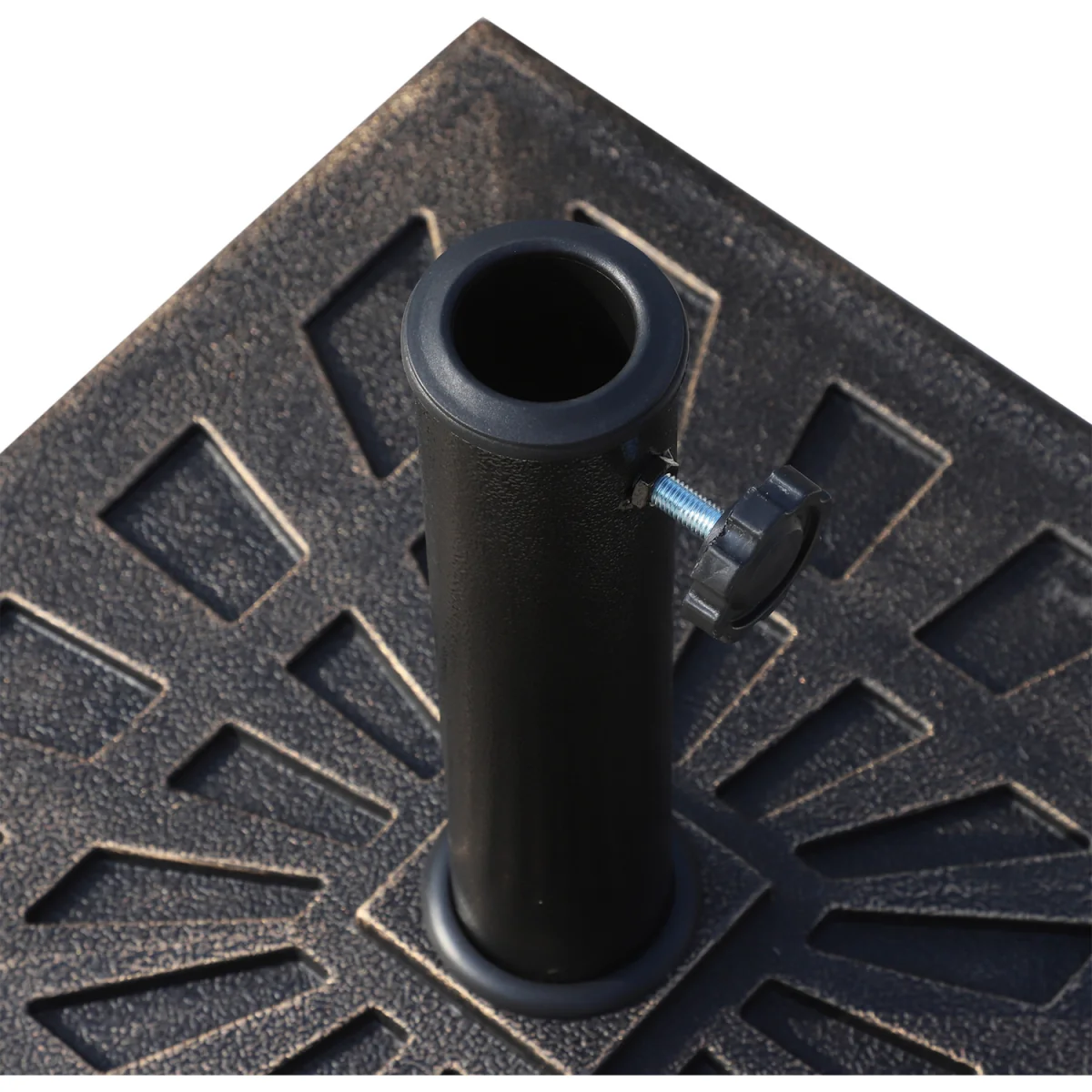 15kg Parasol Square Base Stand Holder - Bronze – image 5