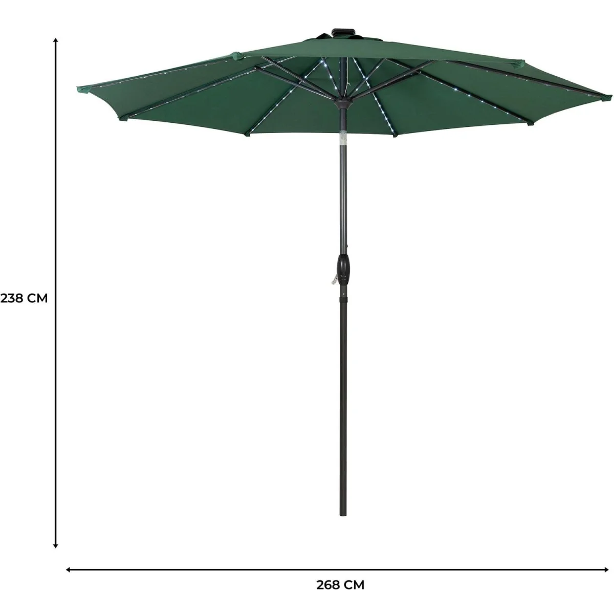 LED Tilt Parasol 2.7m - Black – image 29
