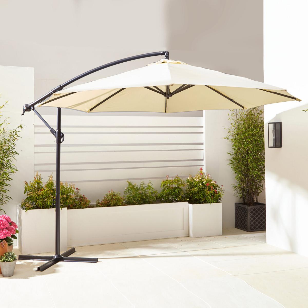 Neo 3M Garden Outdoor Waterproof Freestanding Parasol - Cream