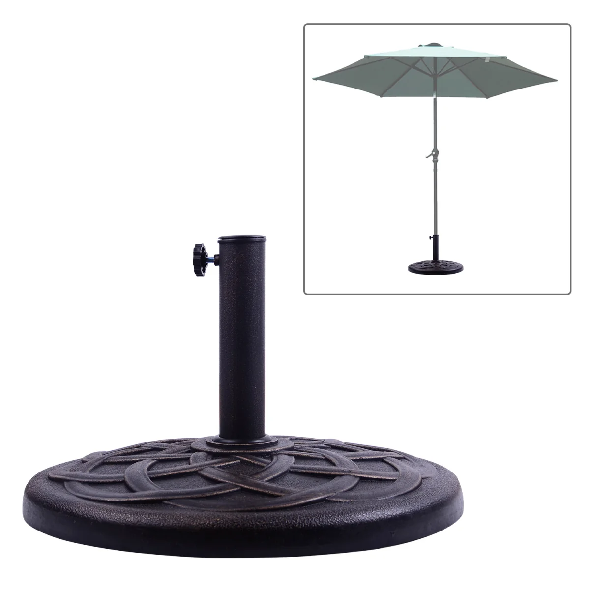 19kg Umbrella Base Parasol Stand - Bronze – image 3