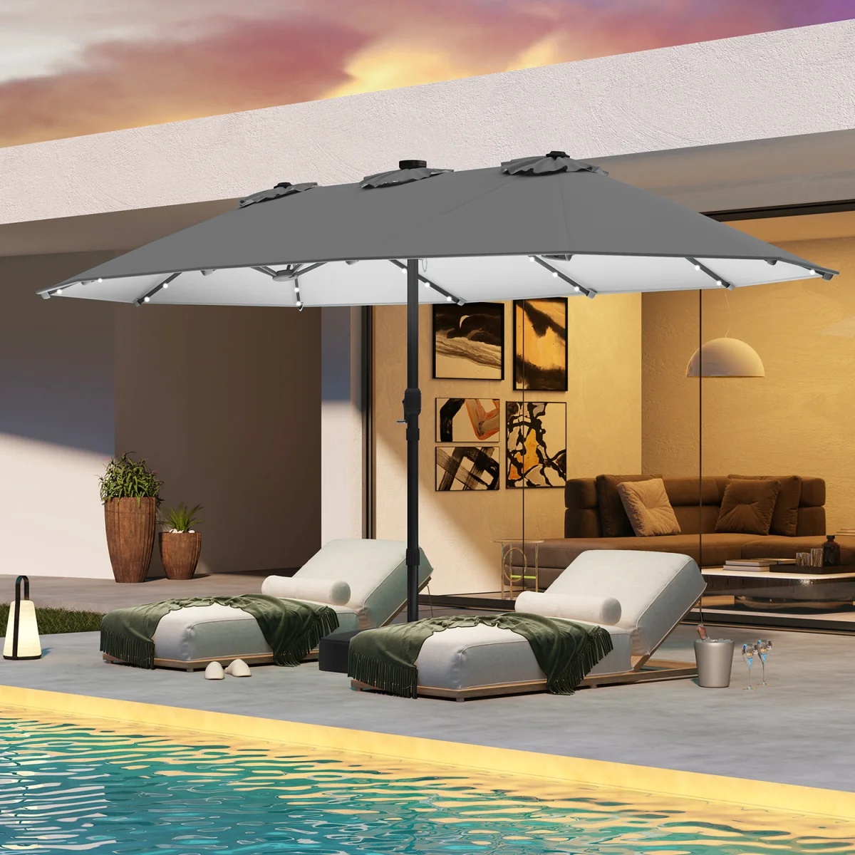 Garden Twin Parasol – image 4