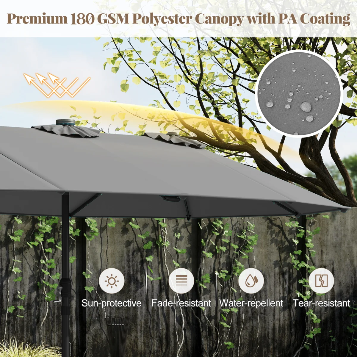 Garden Twin Parasol – image 5