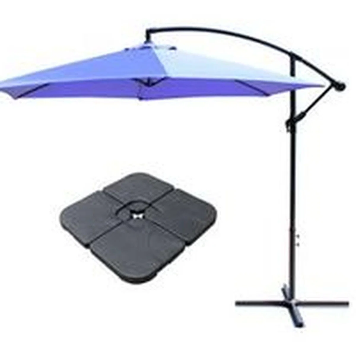Ross James Luxury Garden Furniture Parasol with Base Weights - Royal Blue – image 2