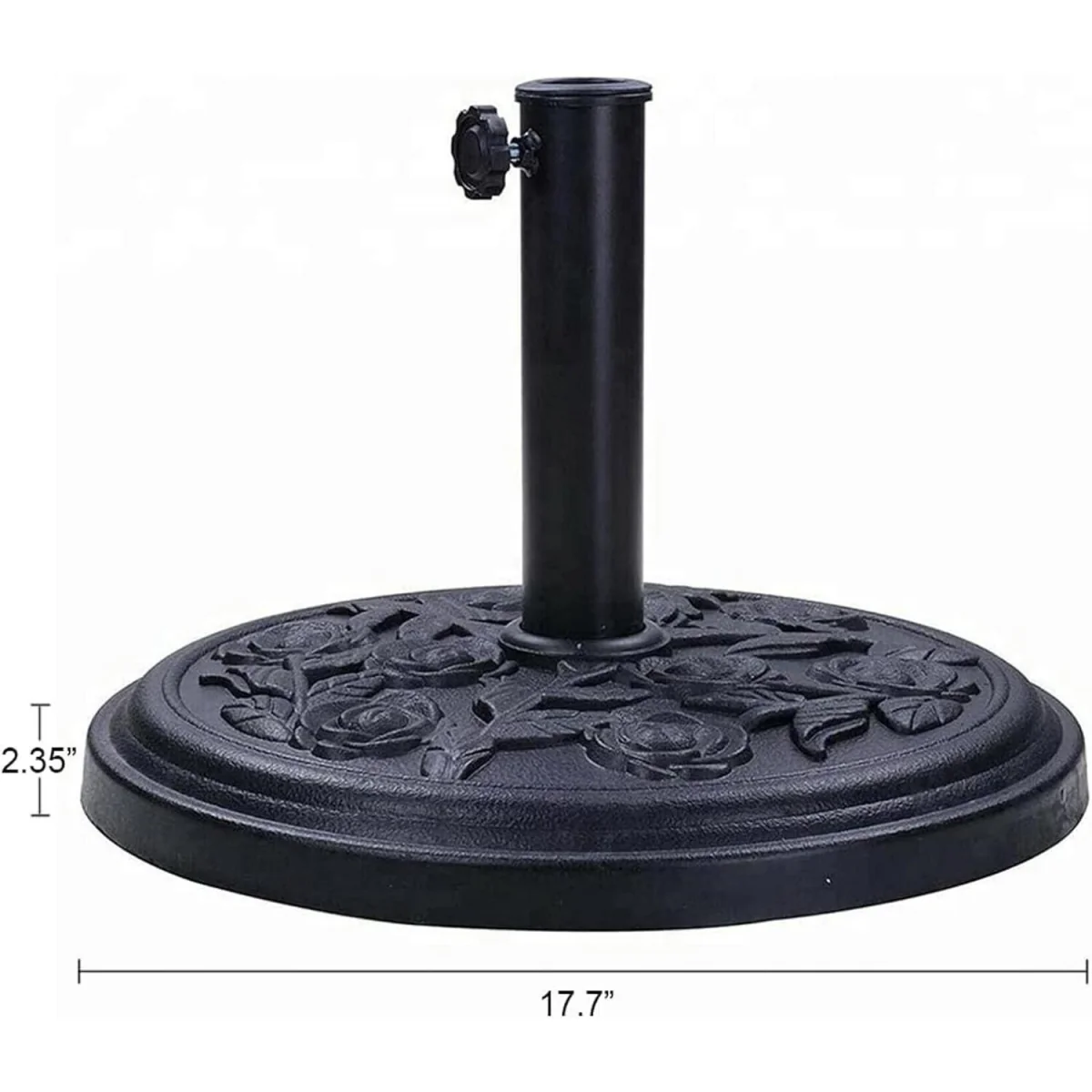 Floral Rose Parasol Base - Black – image 2