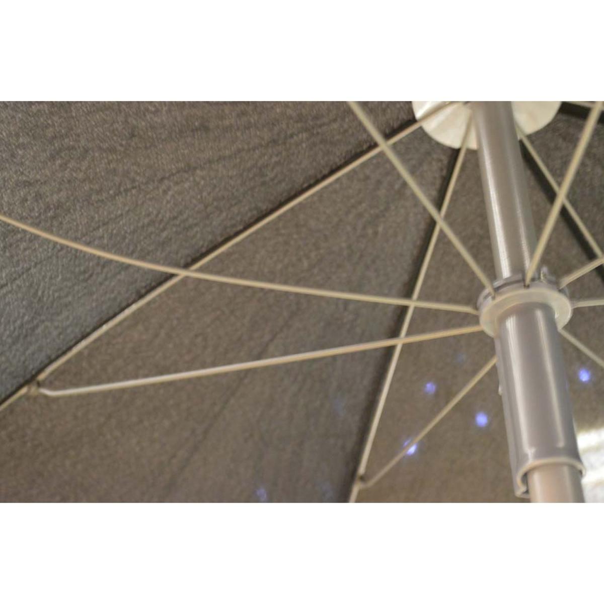 4 Person Textoline Garden Furniture Patio Set 4 Chairs and Parasol - Grey – image 6