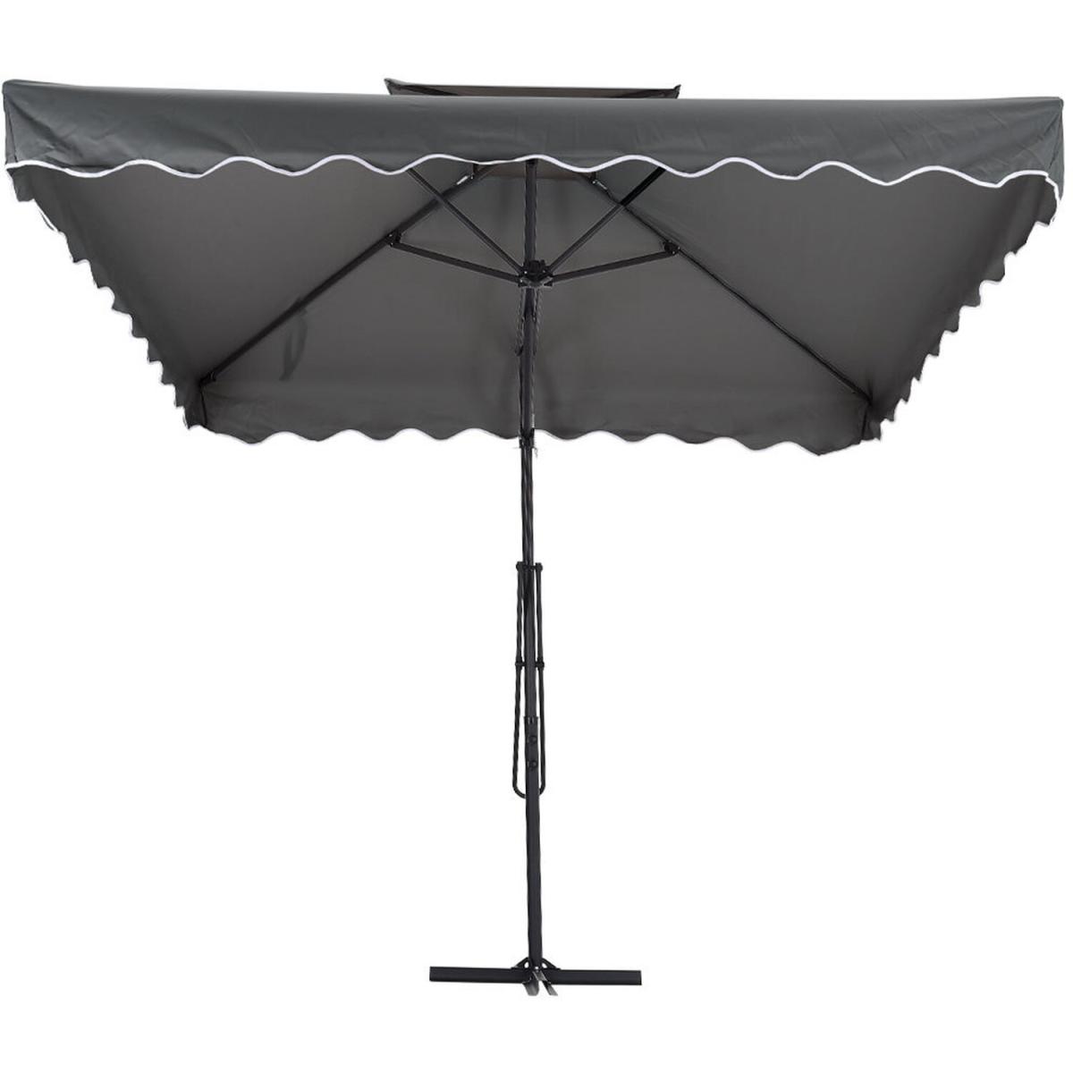 Outdoor Bistro Set with 2.5M Parasol - Grey – image 5