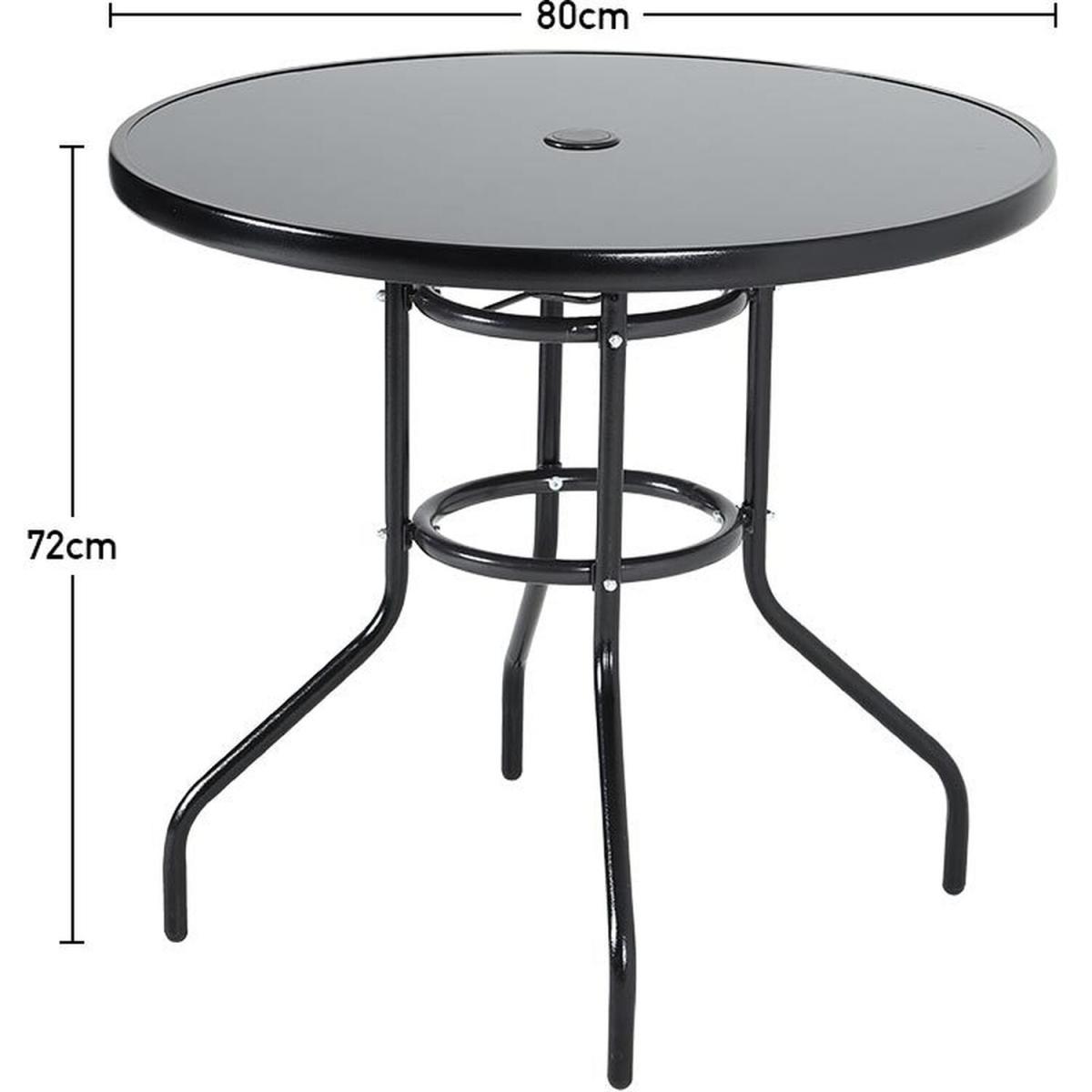 Outdoor Bistro Set with 2.5M Parasol - Grey – image 9