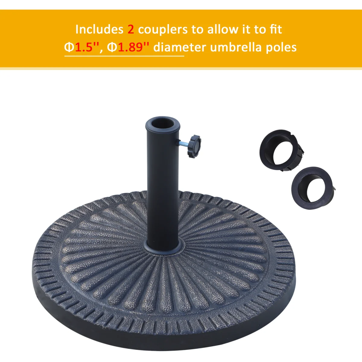 Outsunny 12kg Garden Parasol Base 01-0903 - Bronze Tone – image 4