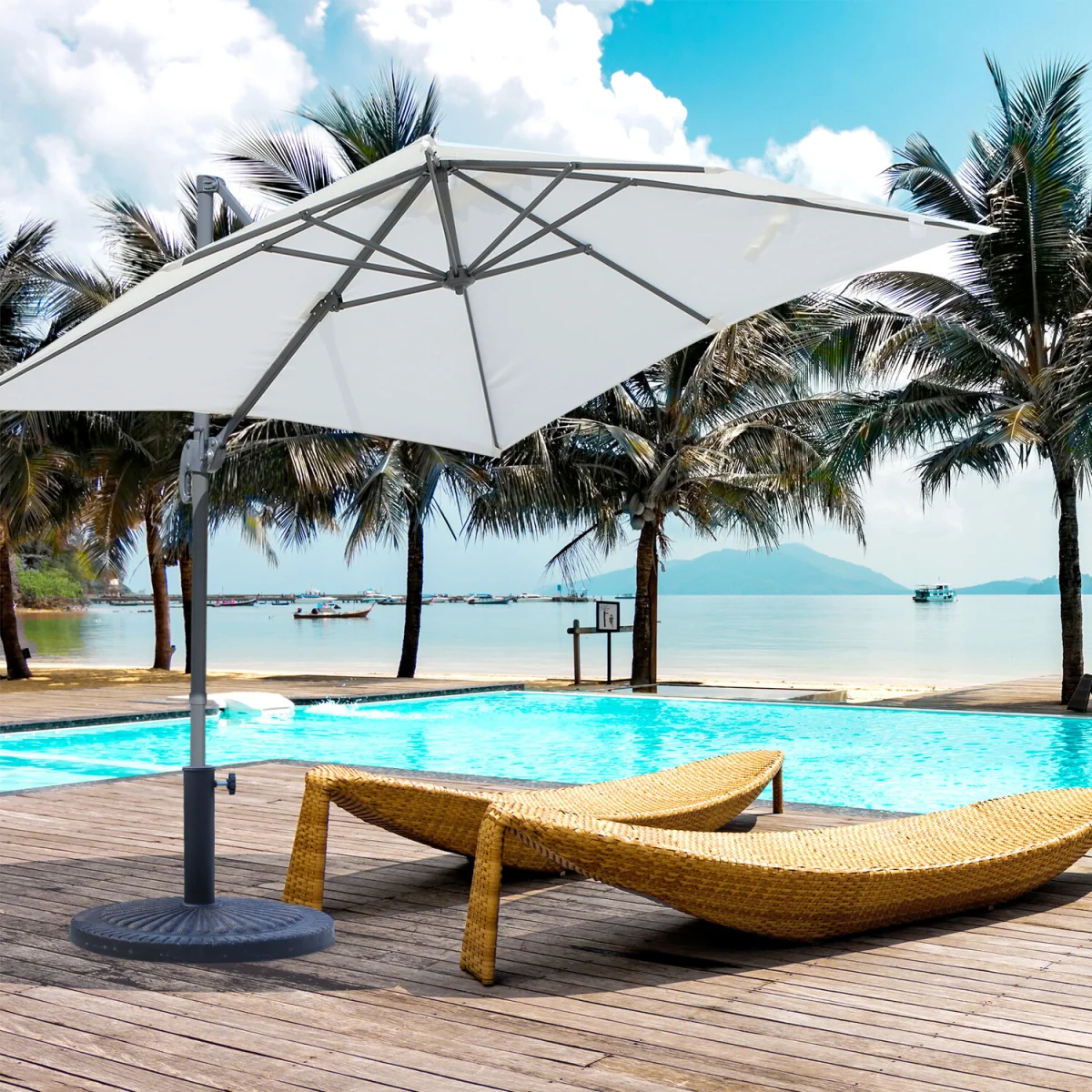Outsunny 12kg Garden Parasol Base 01-0903 - Bronze Tone – image 8