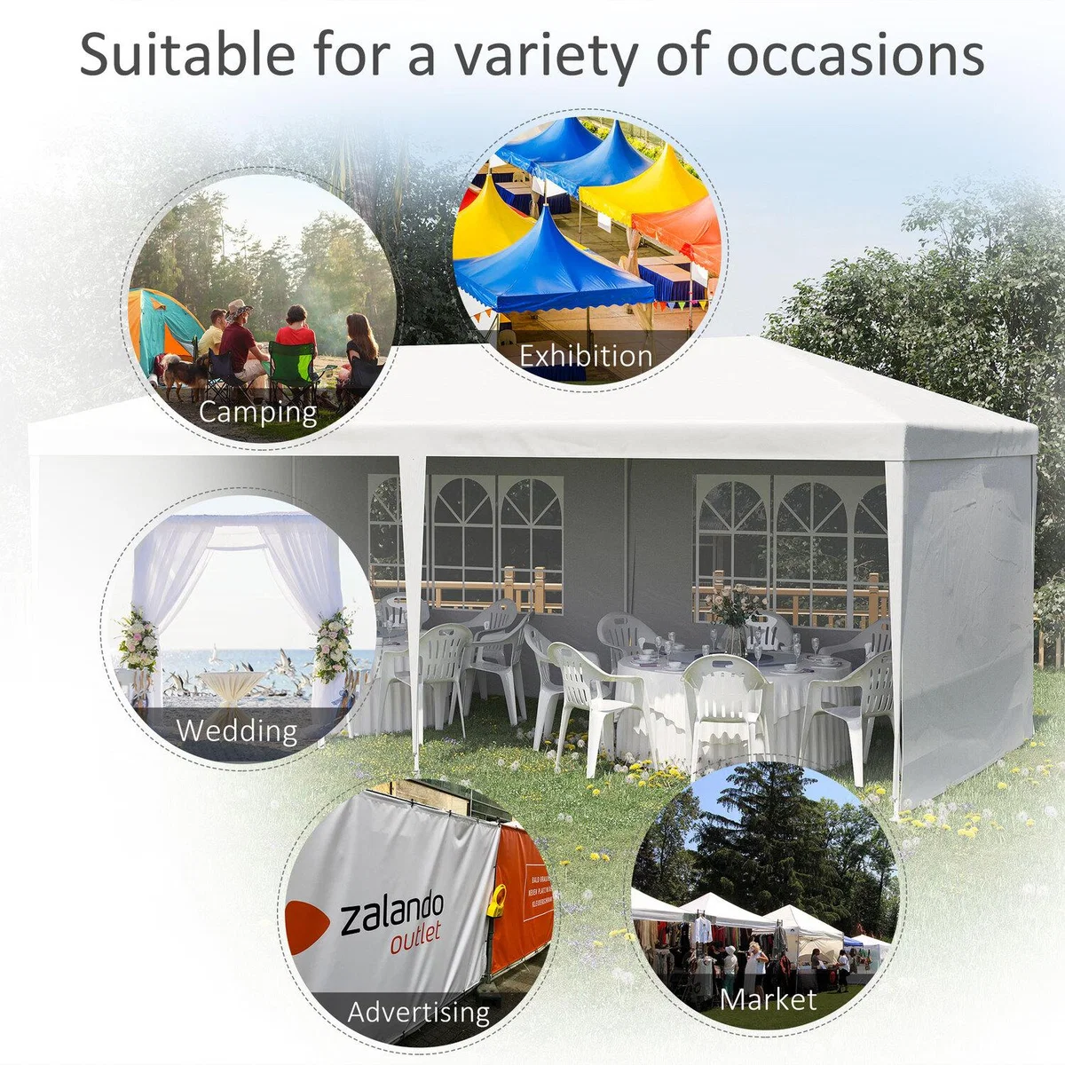 Party Gazebo Canopy - White – image 3