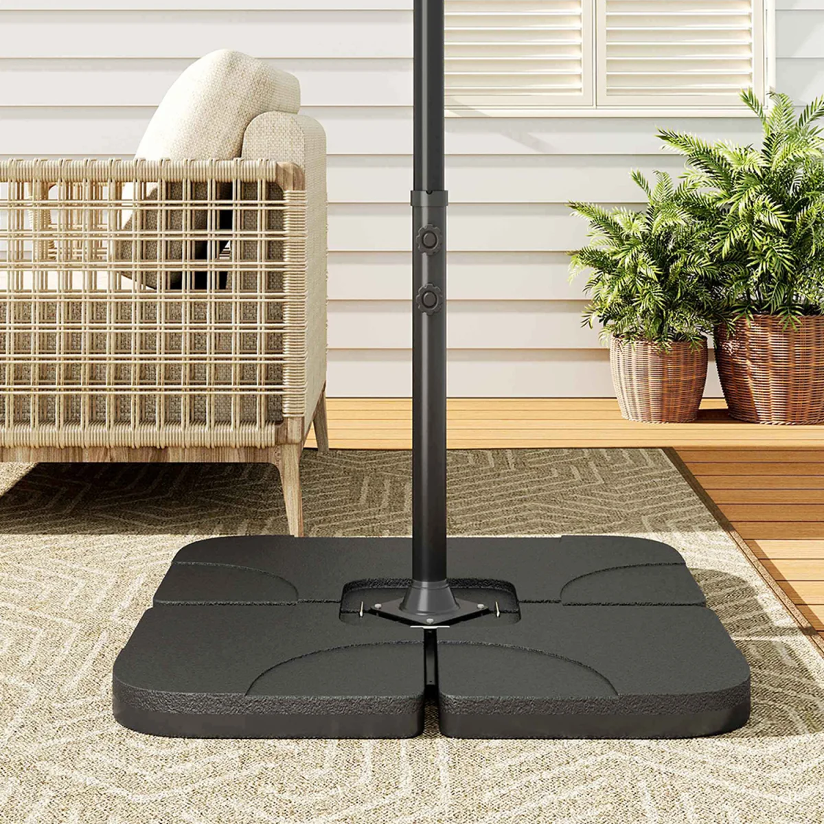 Plastic Freestanding Parasol Base - Black – image 5