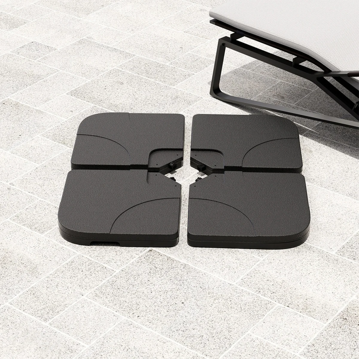 HDPE Water and Sand Filled Parasol Base - Black – image 2