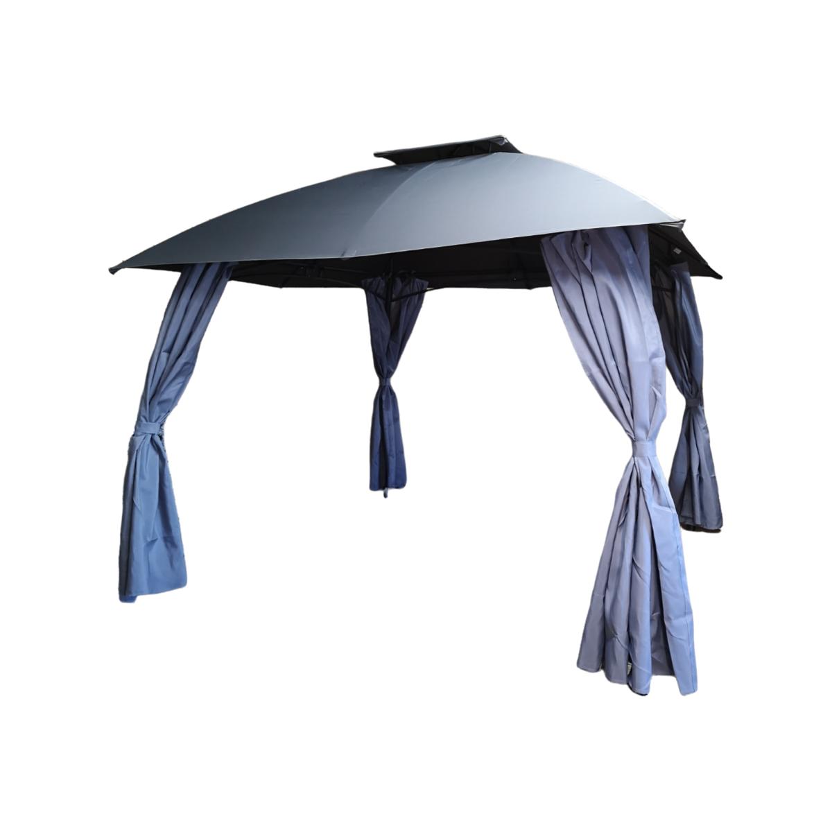 Large Stylish Grey Gazebo Party Tent with Side Walls - Grey – image 1