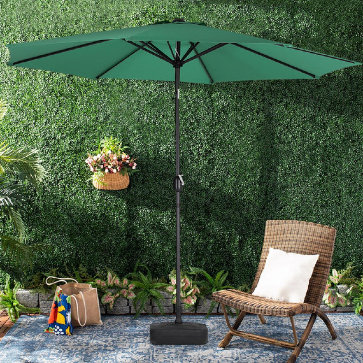 3M Traditional Parasol with Square Plastic Base - Dark Grey – image 1