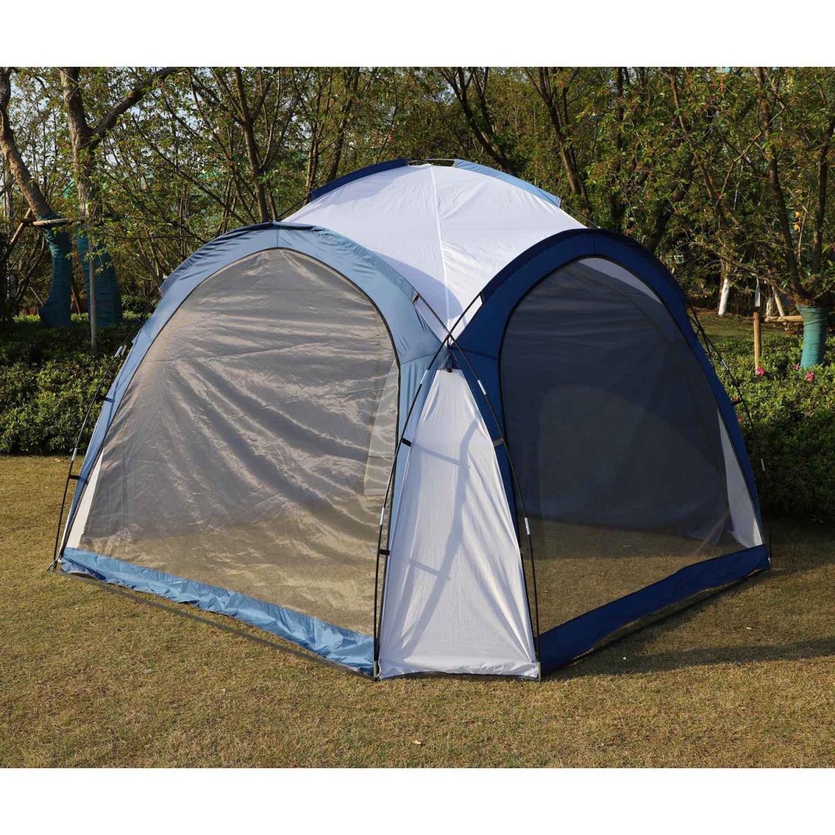 Fiberglass Gazebo with Sides 3.5x3.5m - Blue – image 3
