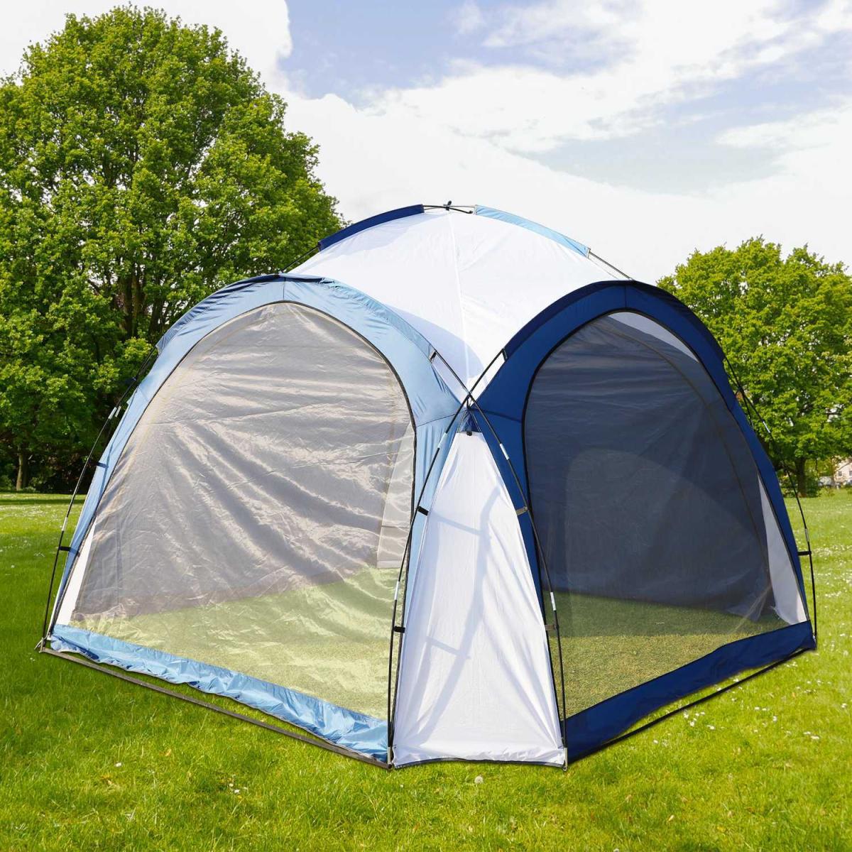 Fiberglass Gazebo with Sides 3.5x3.5m - Blue – image 7