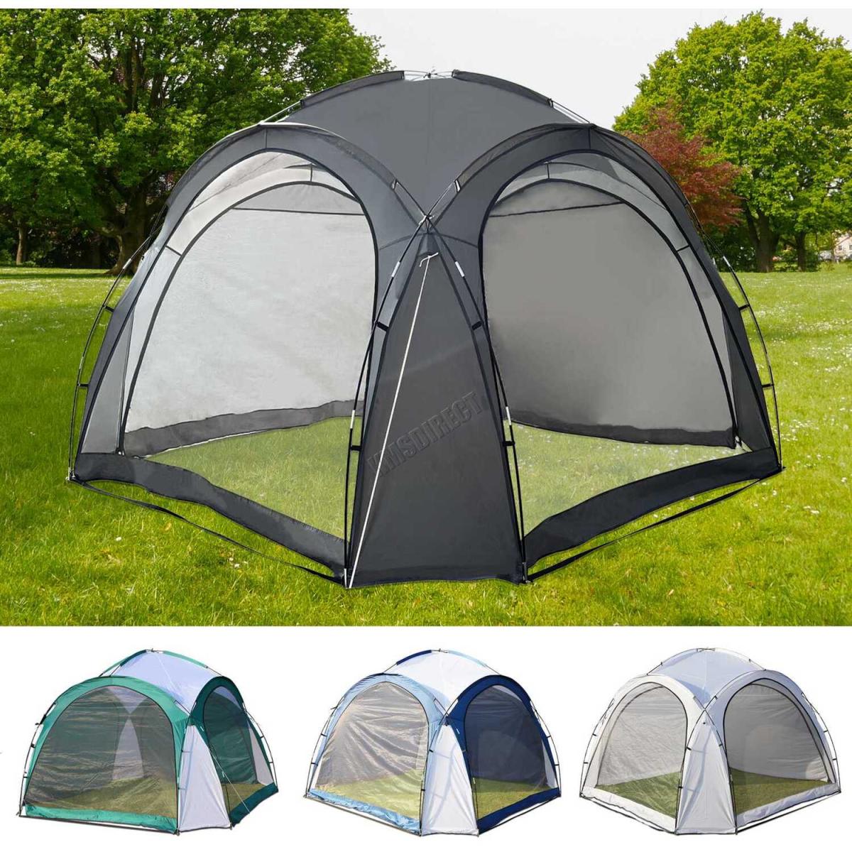 Fiberglass Gazebo with Sides 3.5x3.5m - Blue – image 8