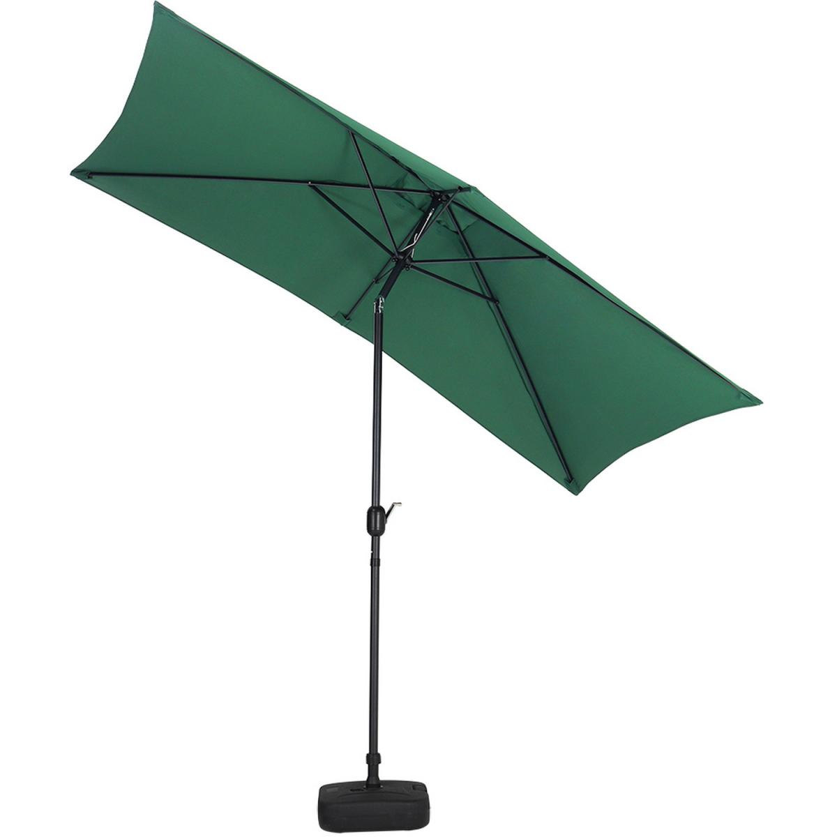 3M Rectangular Traditional Parasol with Square Plastic Base - Light Grey – image 11