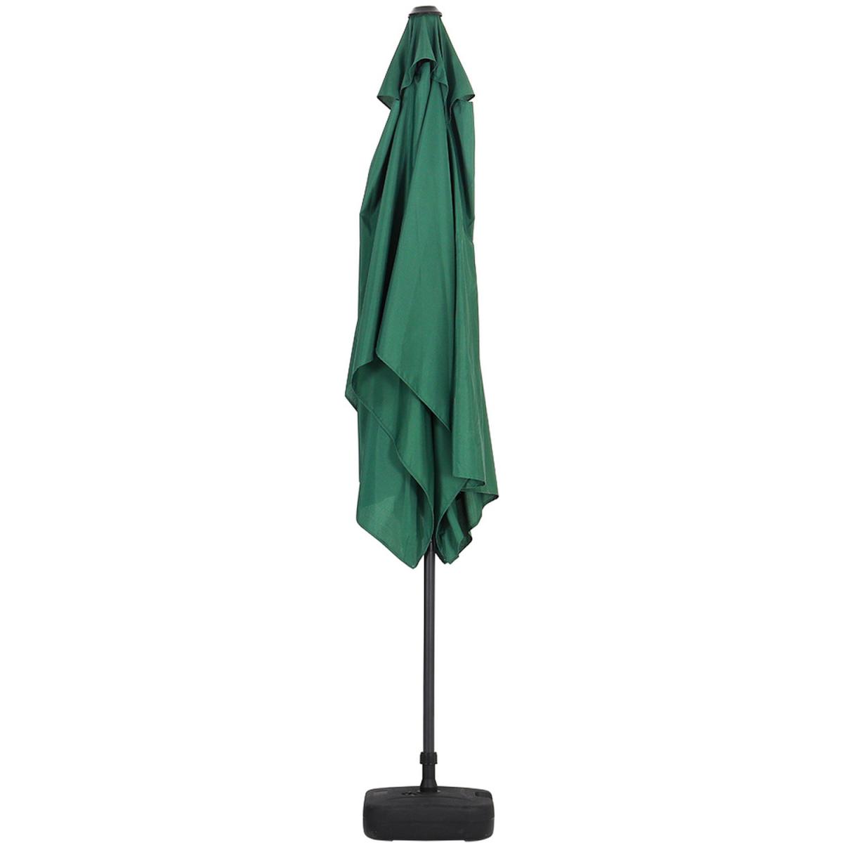 3M Rectangular Traditional Parasol with Square Plastic Base - Light Grey – image 12