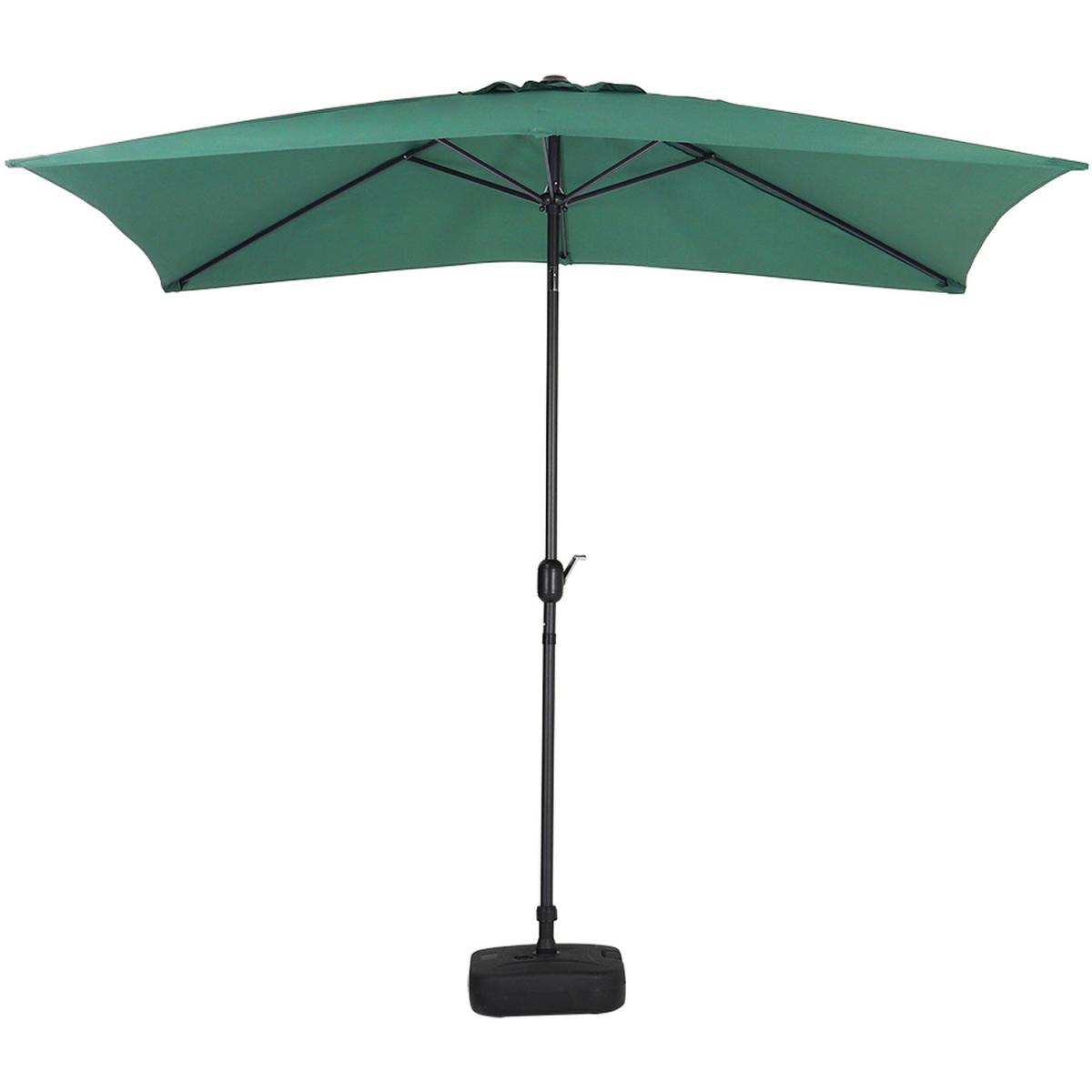 3M Rectangular Traditional Parasol with Square Plastic Base - Light Grey – image 13