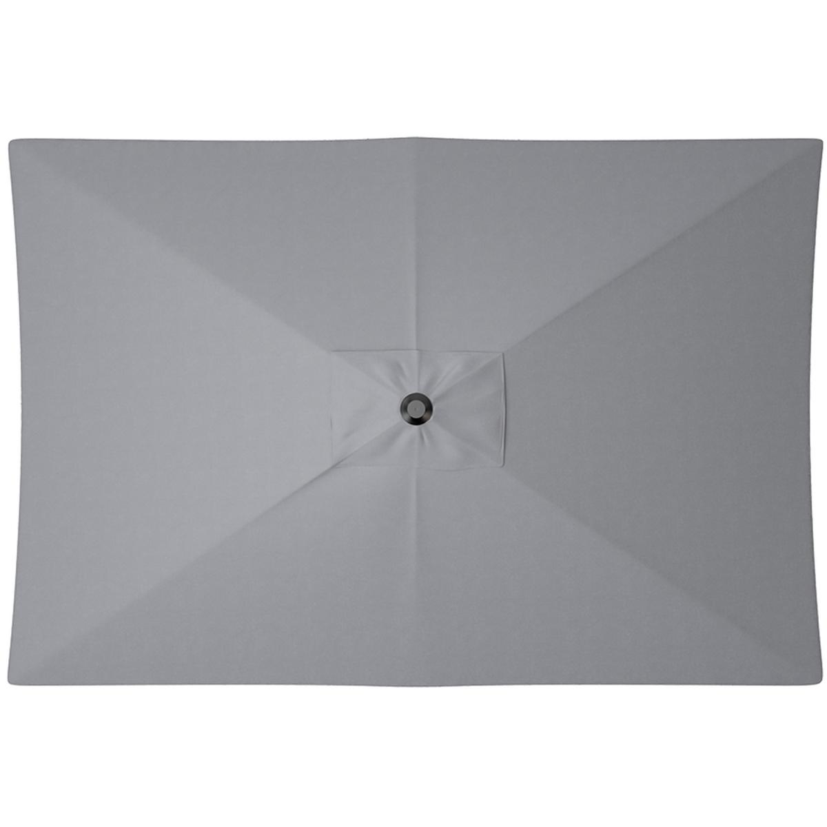 3M Rectangular Traditional Parasol with Square Plastic Base - Light Grey – image 27