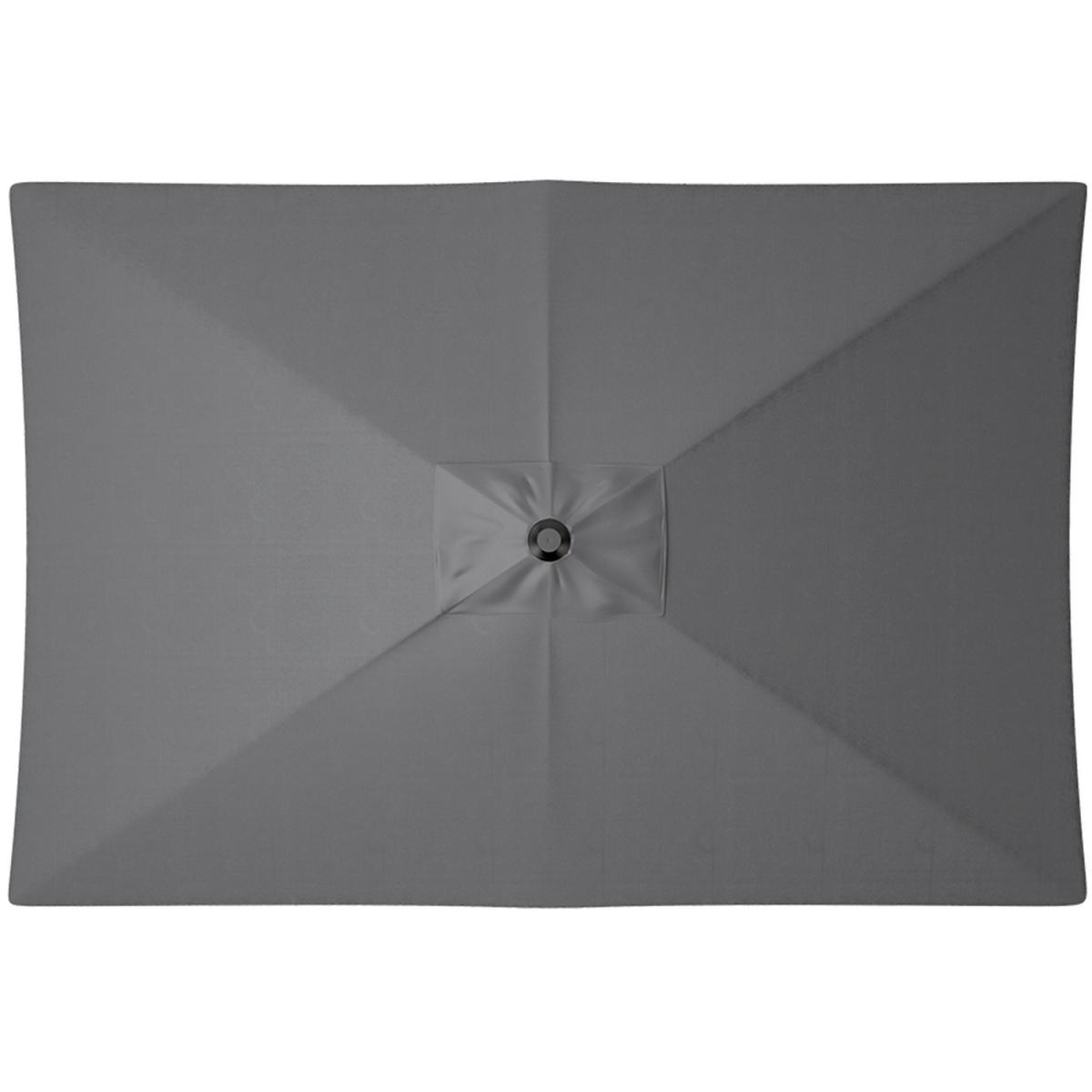 3M Rectangular Traditional Parasol with Square Plastic Base - Light Grey – image 36