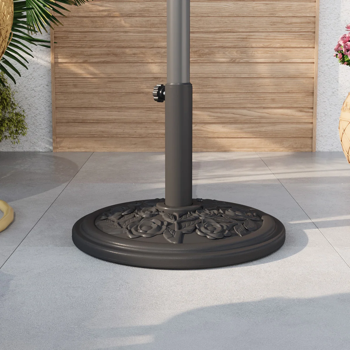 25kg Heavy Duty Round Parasol Base - Rose Pattern – image 6