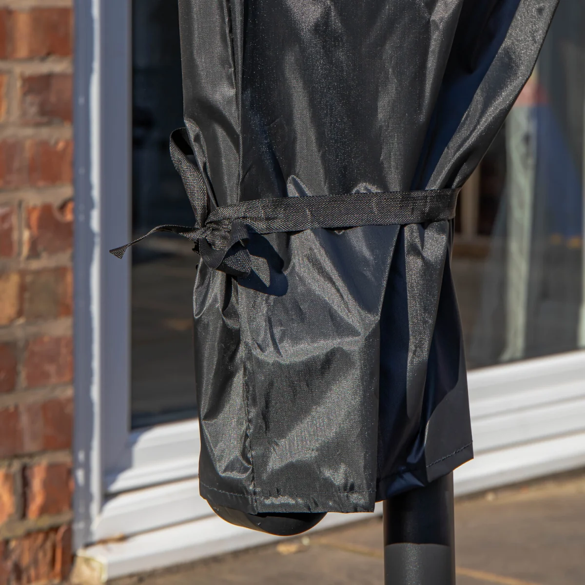 3m Cantilever Banana Garden Parasol with Crank Handle in Grey with Base Bag Included - Grey – image 5
