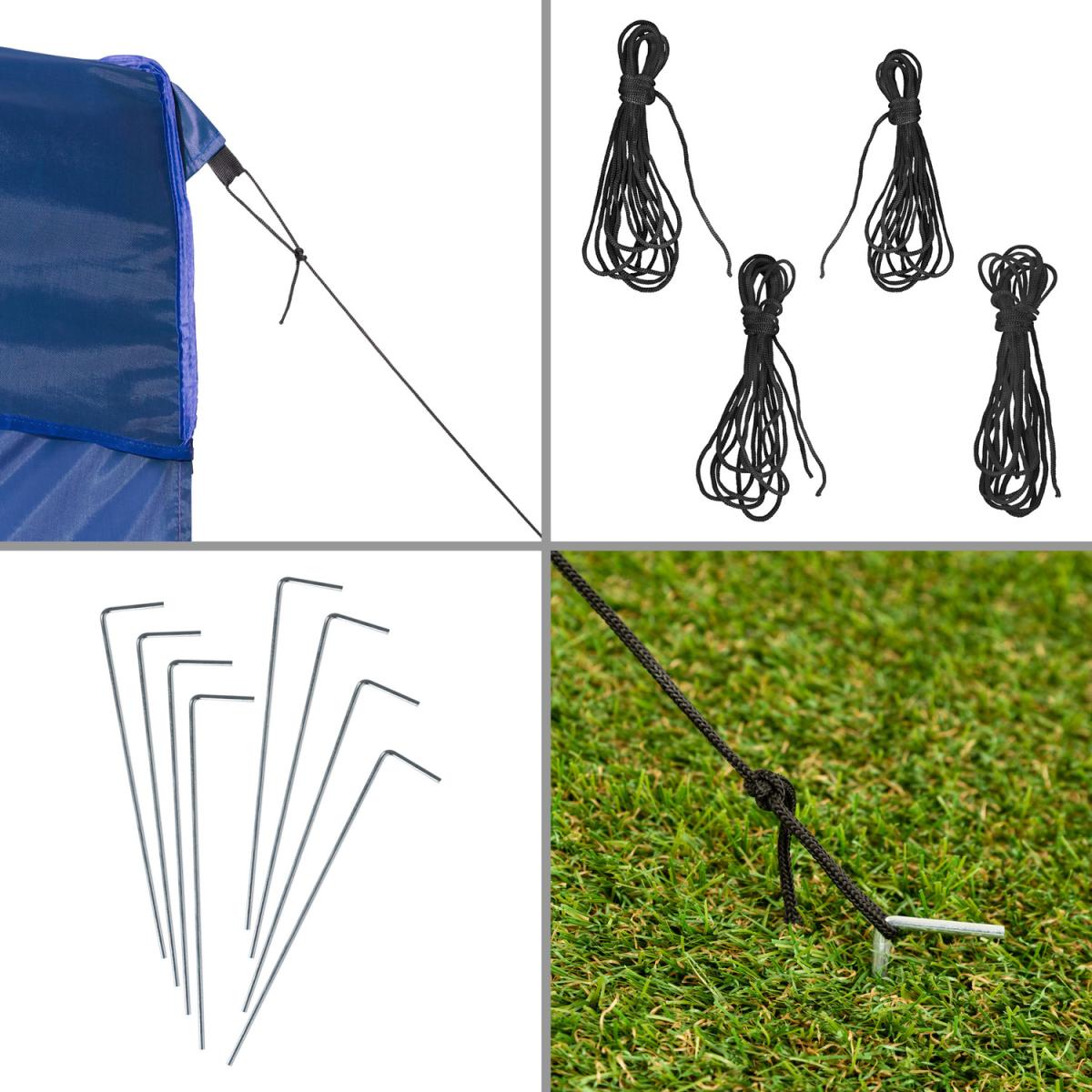 Gazebo Collapsible 3x3 m With 4 Sides - Olivia - Blue – image 3