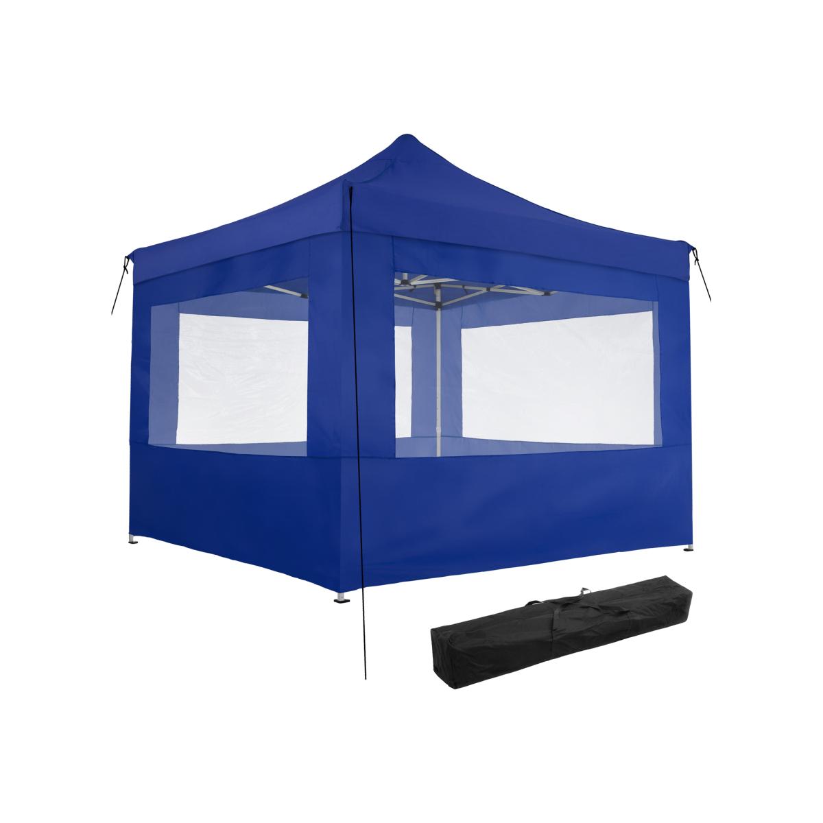 Gazebo Collapsible 3x3 m With 4 Sides - Olivia - Blue – image 1