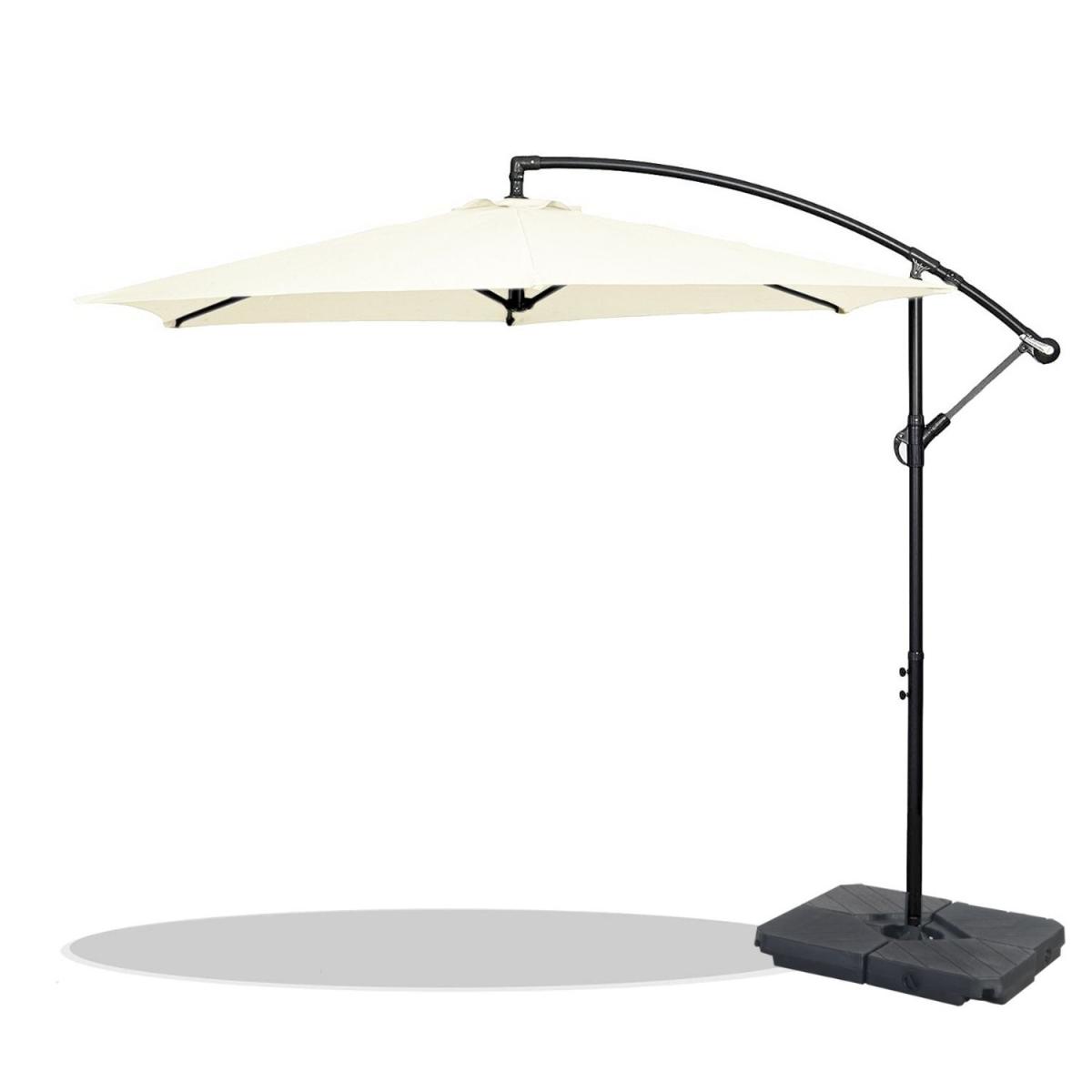 GardenCo 3m Cantilever Banana Parasol - Ivory - Ivory – image 2