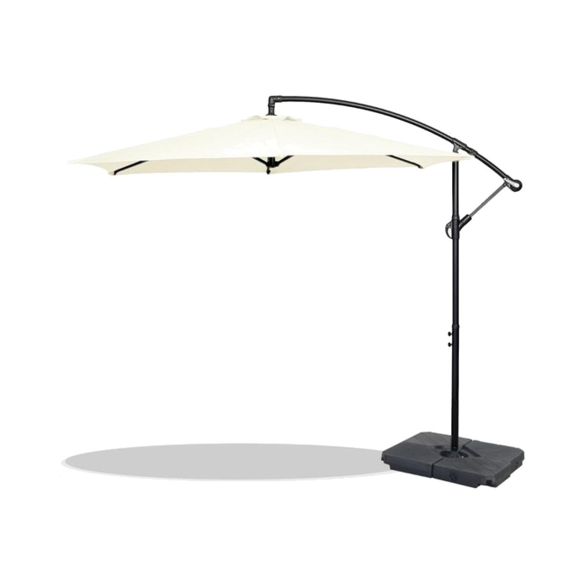 GardenCo 3m Cantilever Banana Parasol - Ivory - Ivory – image 1