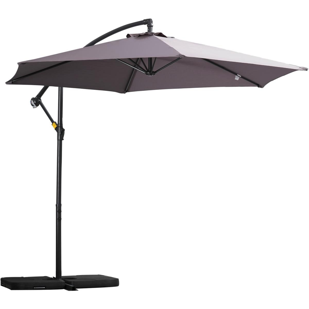 3m Garden Parasol Sun Shade Banana Umbrella - Beige – image 33