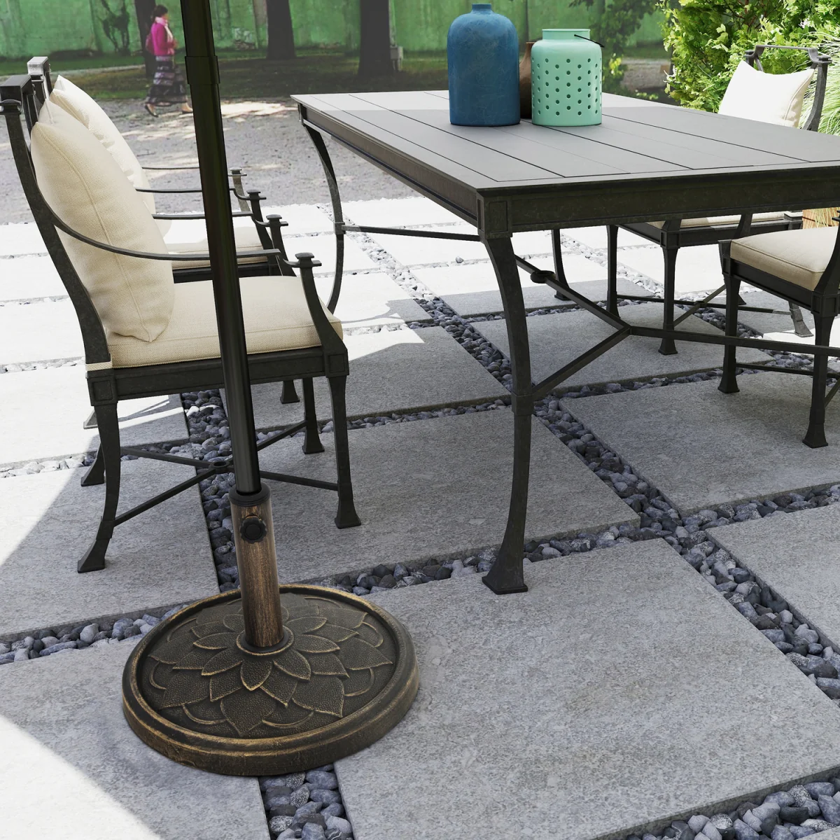 Outsunny 12kg Umbrella Base Parasol Base - Bronze Tone – image 2