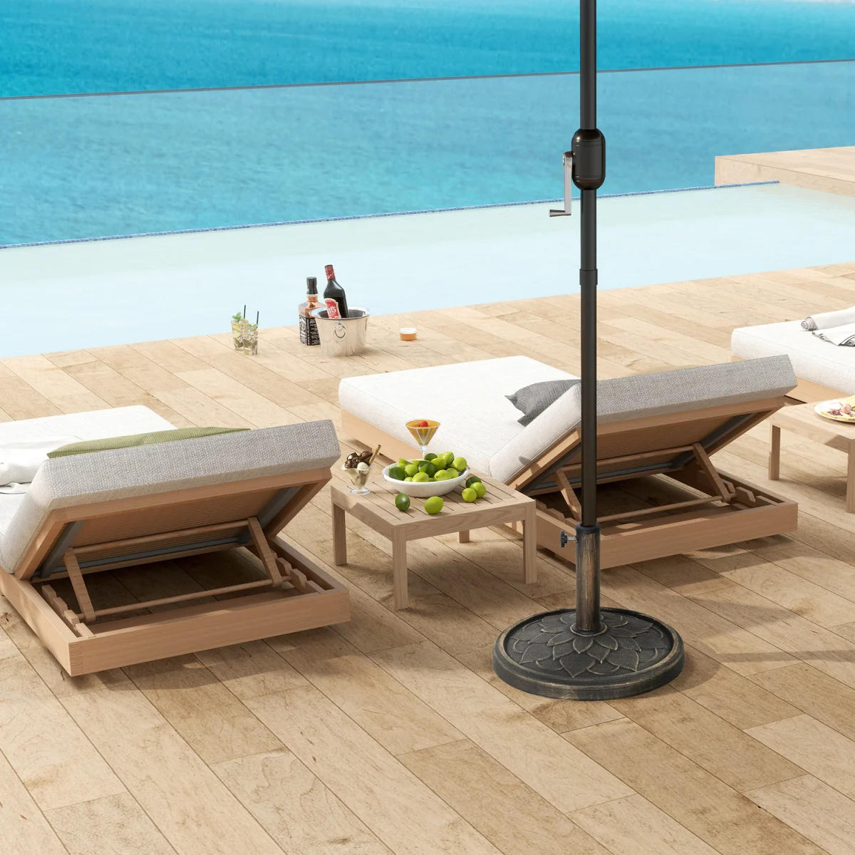 Outsunny 12kg Umbrella Base Parasol Base - Bronze Tone – image 9