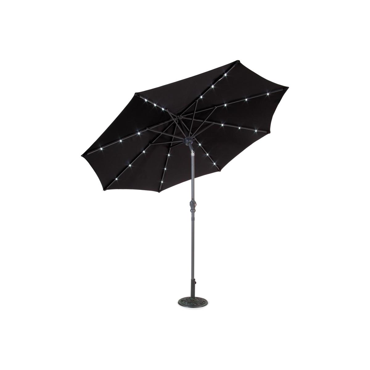 2.7M Market Umbrella With Bluetooth LEDs - Black – image 1