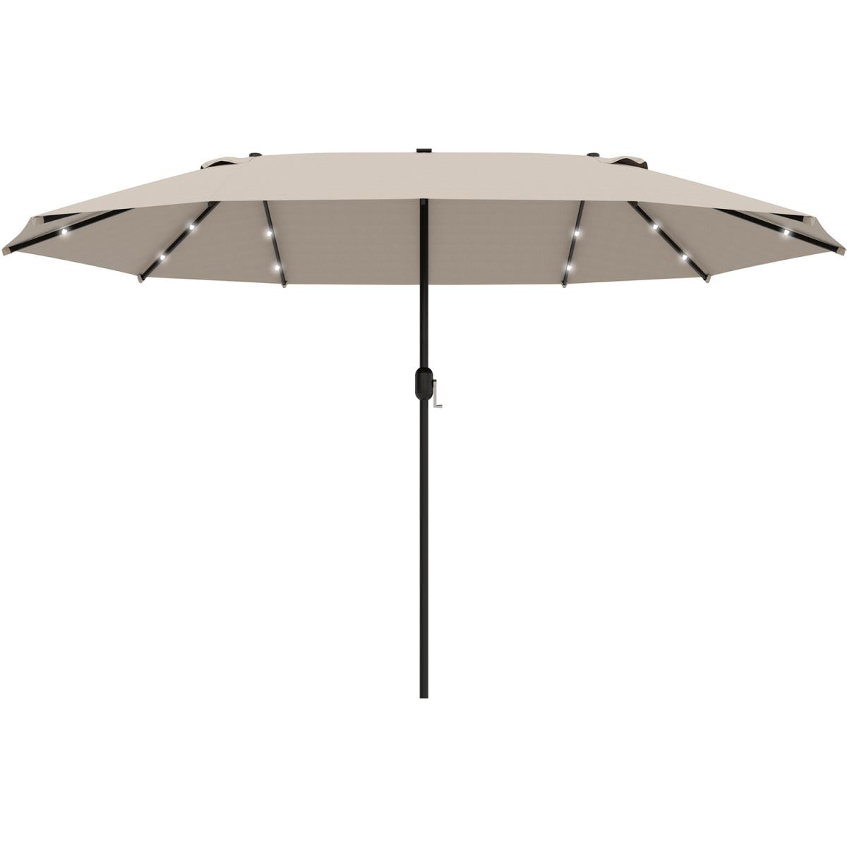 4.4m Double Sided Sun Parasol - Khaki – image 5