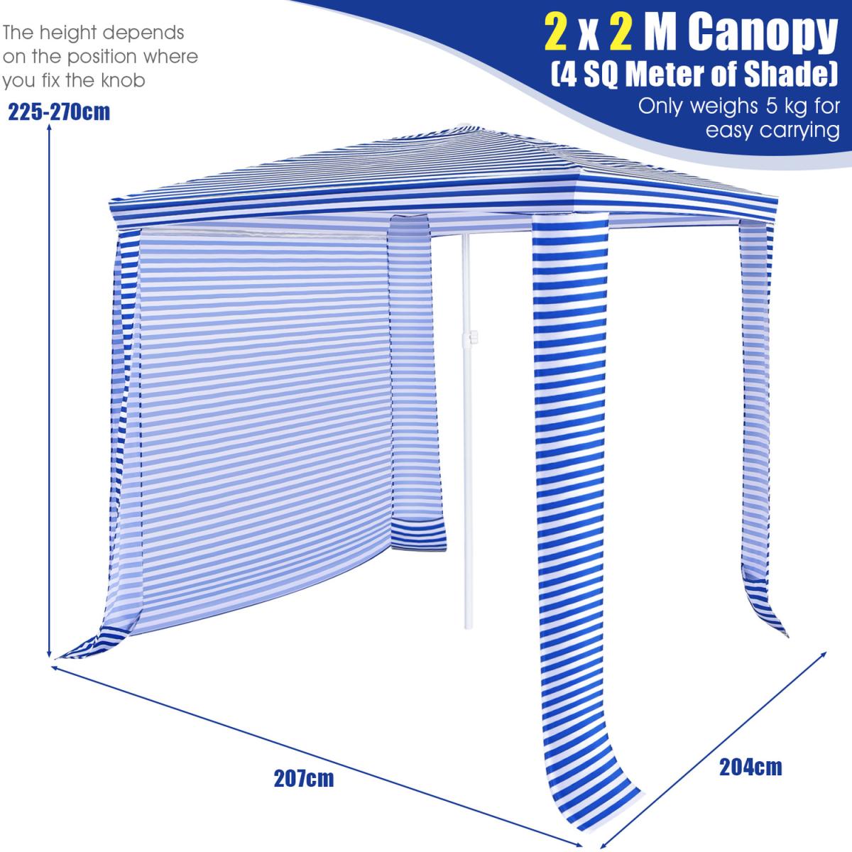 Lightweight Portable Beach Tent Canopy - Blue – image 3