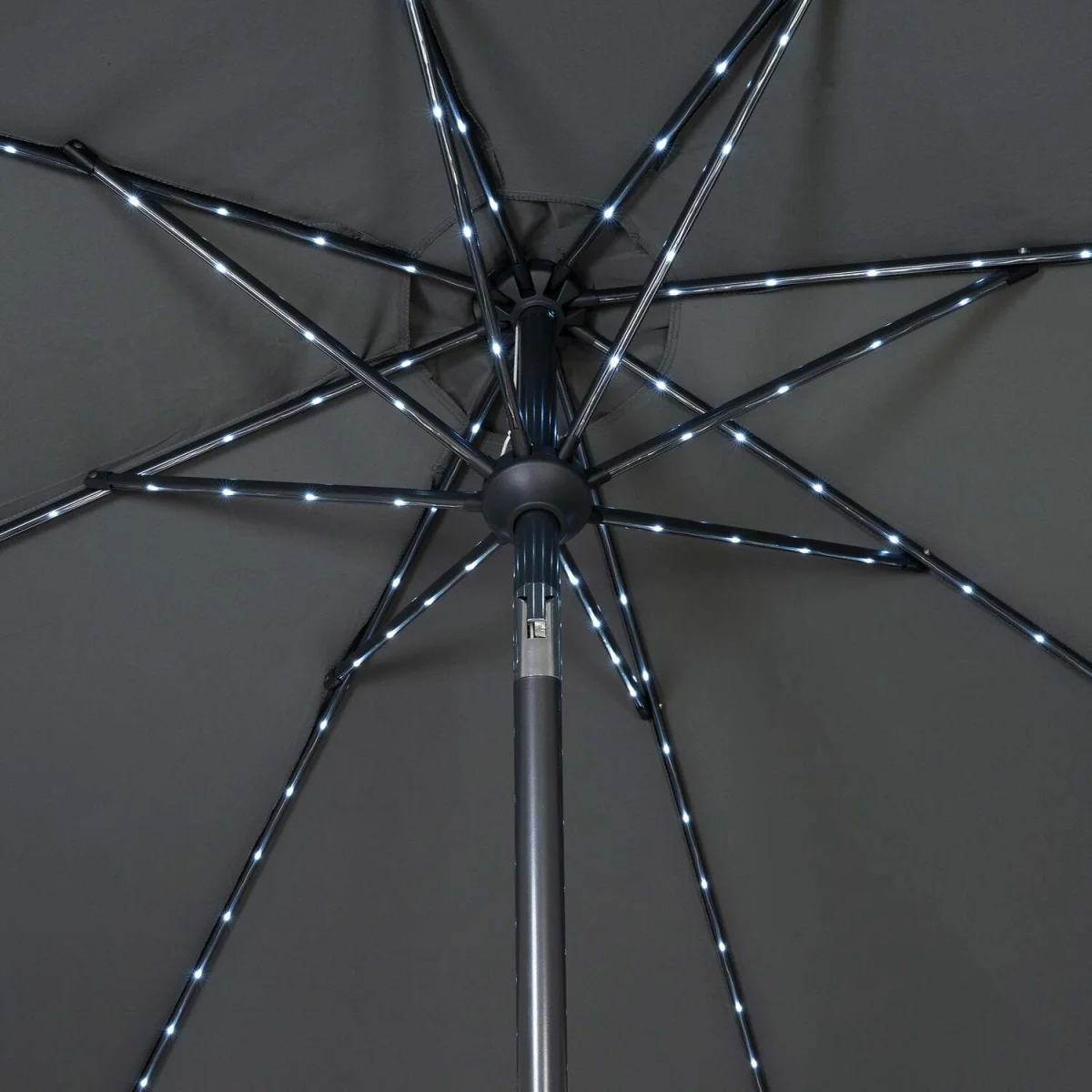 LED Tilt Parasol 2.7m - Grey – image 12