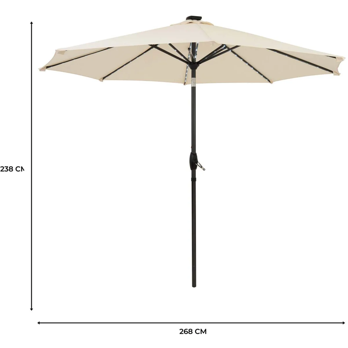 LED Tilt Parasol 2.7m - Grey – image 20