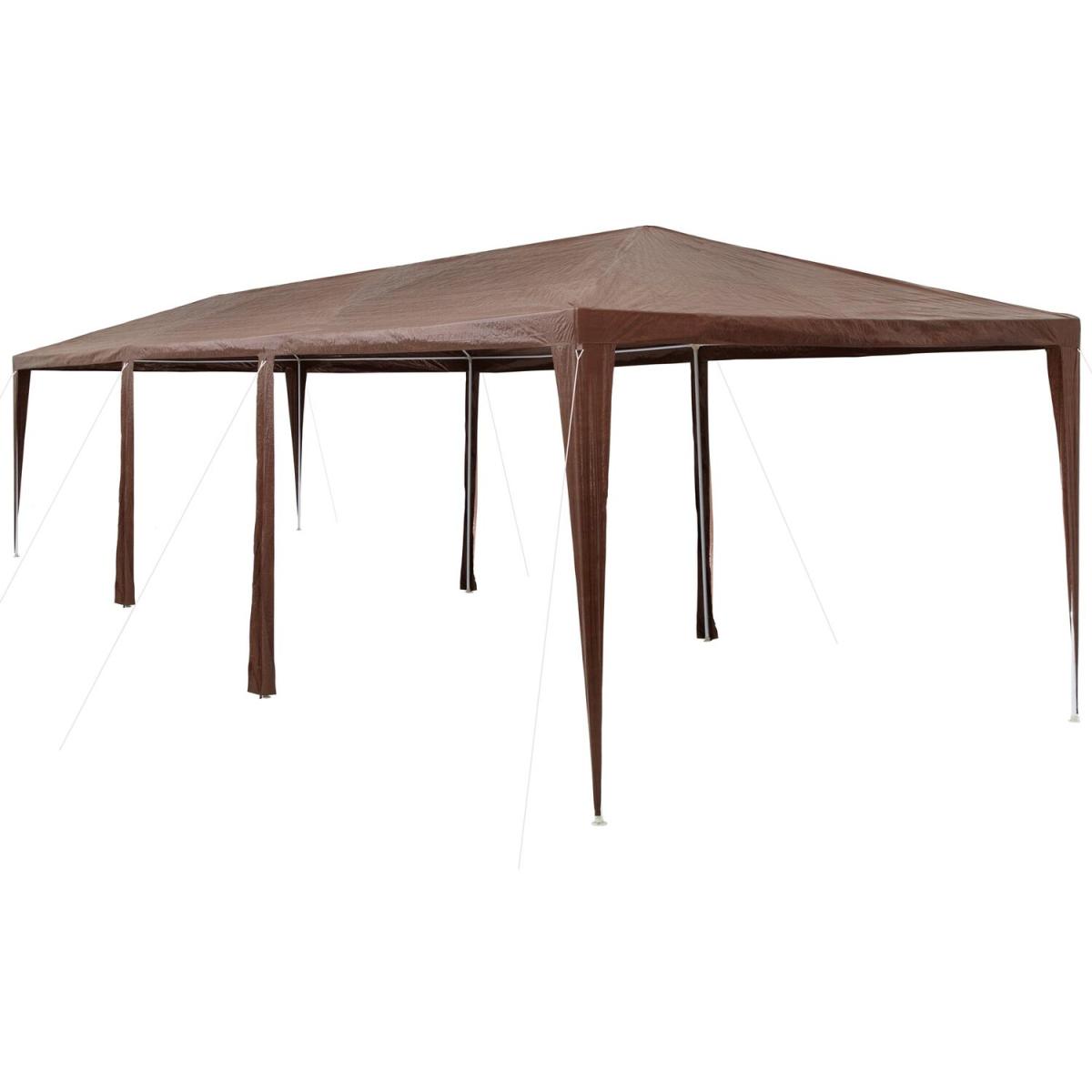 Gazebo Log Cabin 9x3m With 8 Side Panels - Brown – image 5