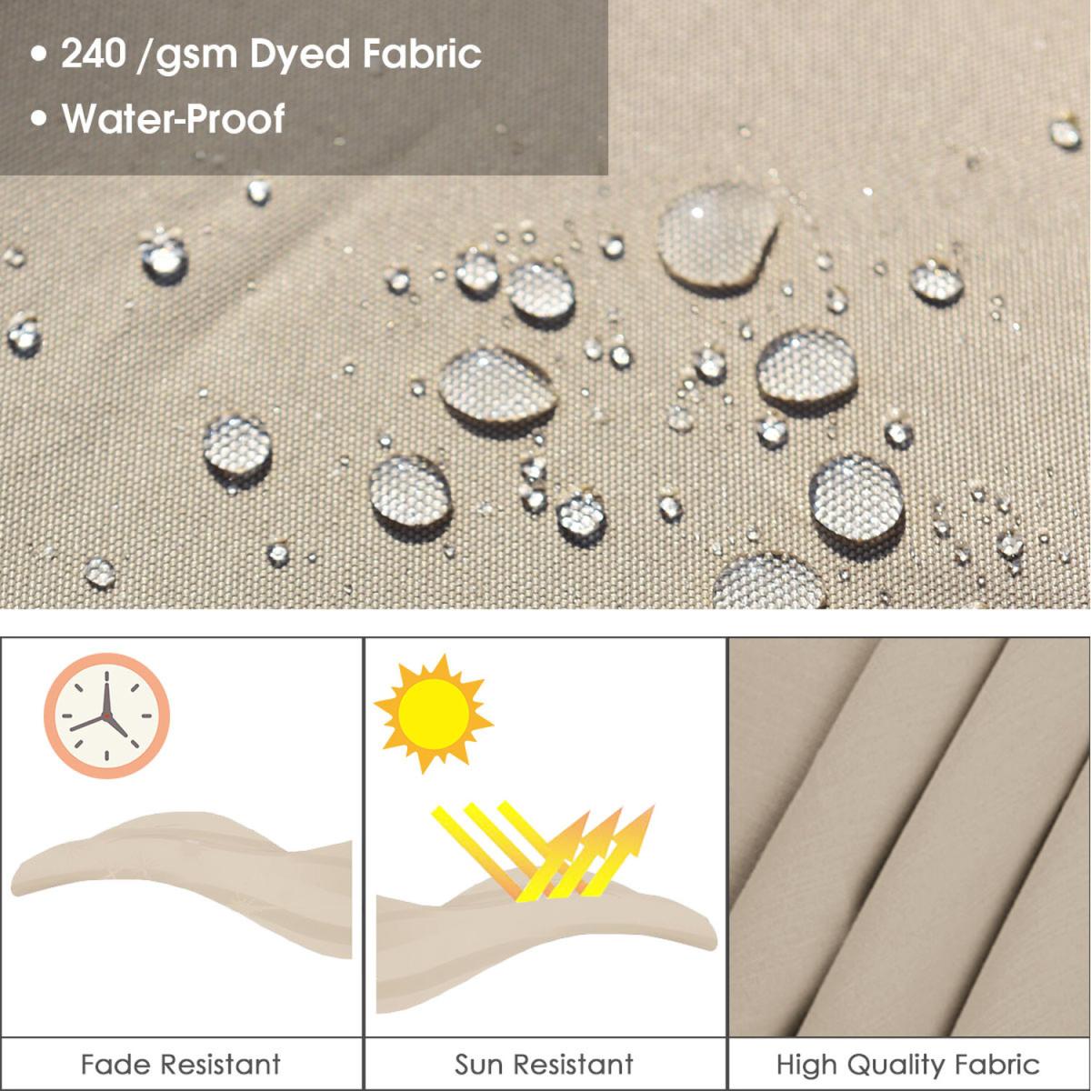 Patio Offset Cantilever Umbrella - Beige – image 2